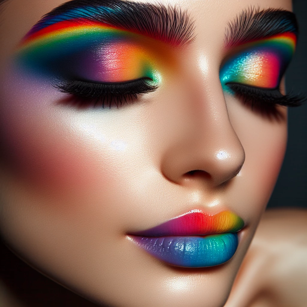 Rainbow Makeup: Colorful Trends